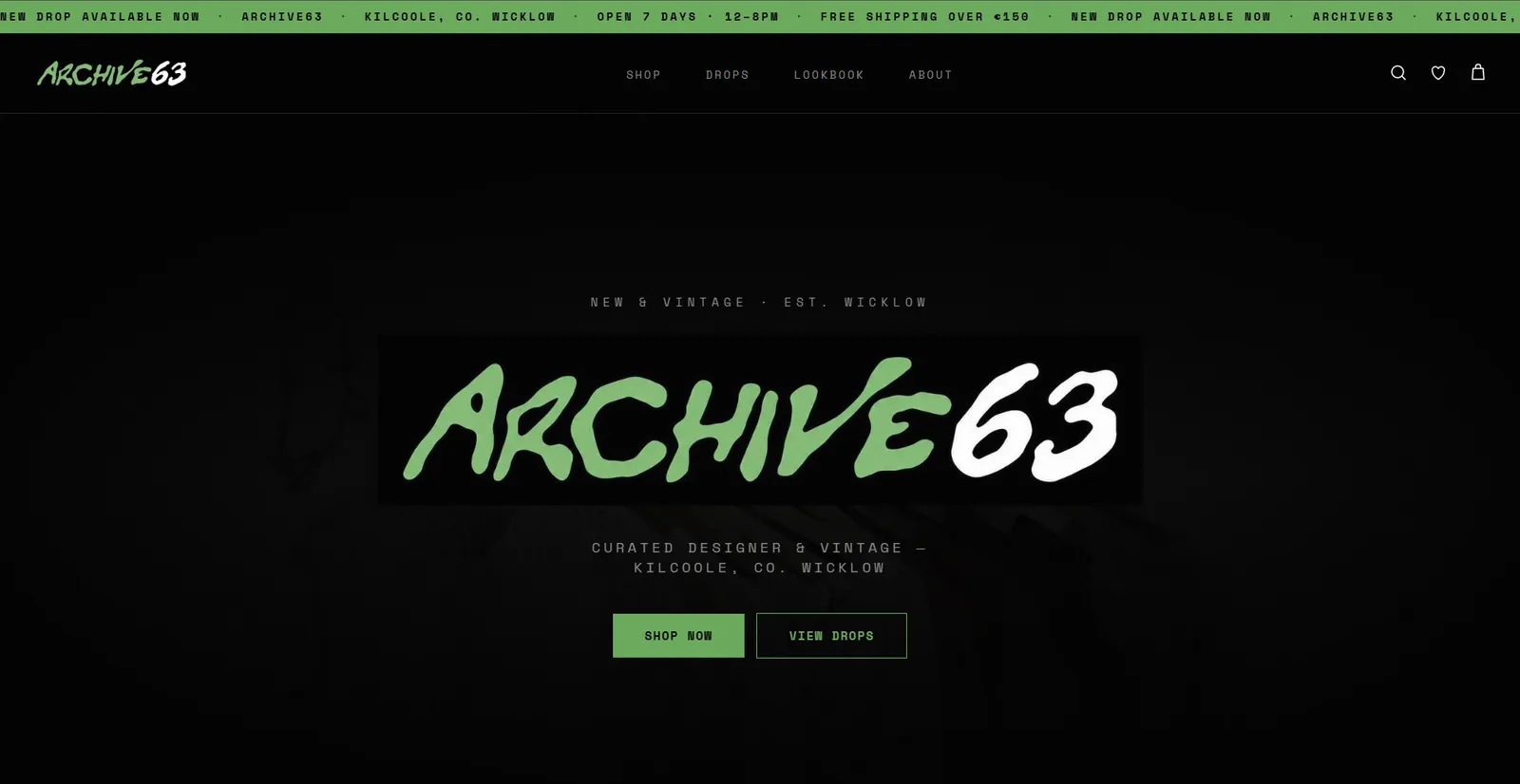 Archive63 — website designed and built by aurelo