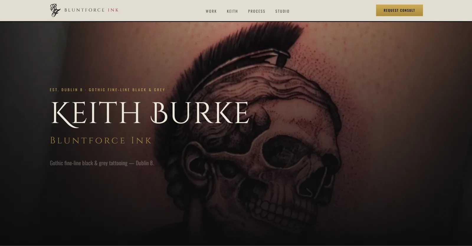 Bluntforce Ink website preview