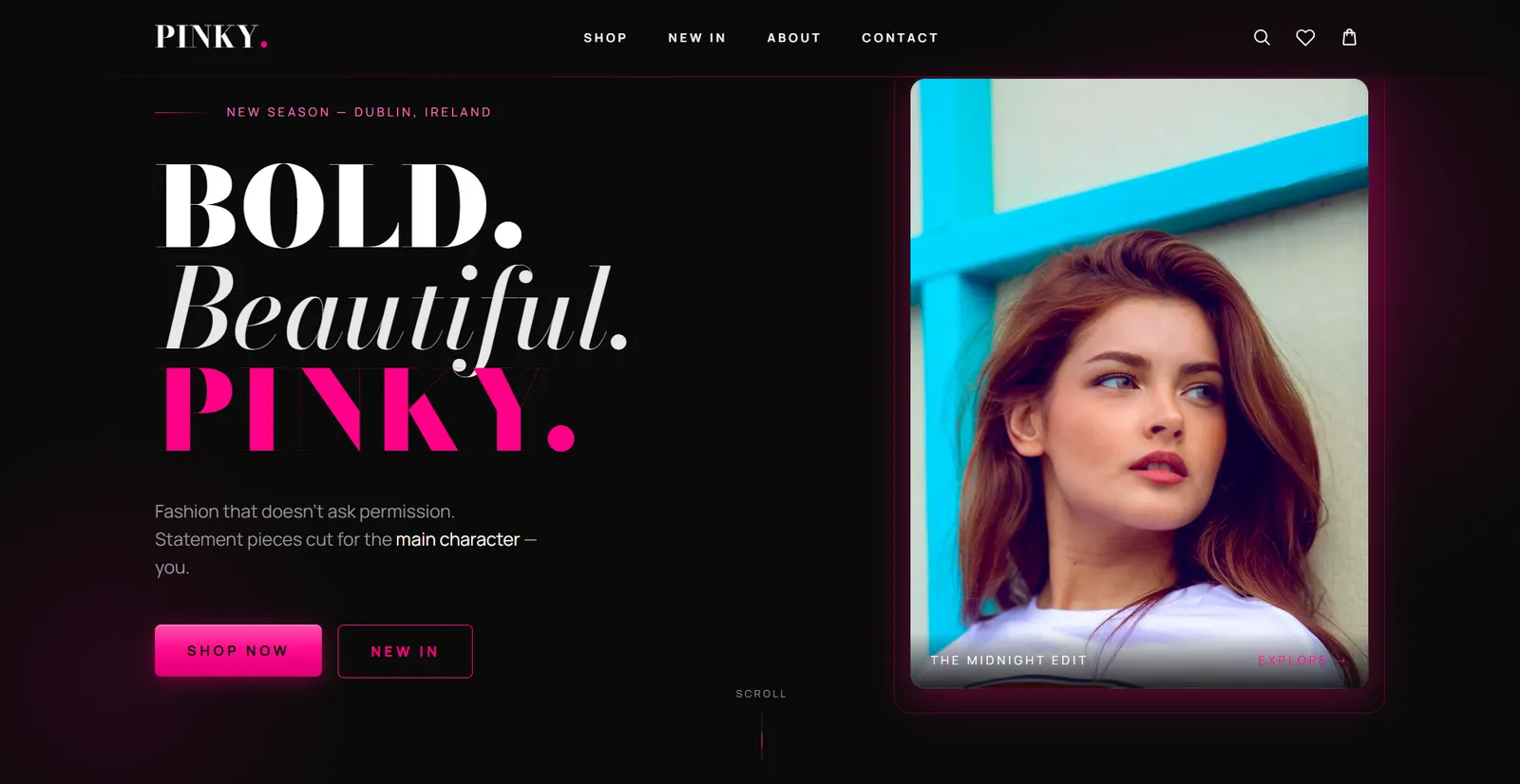Pinky website preview